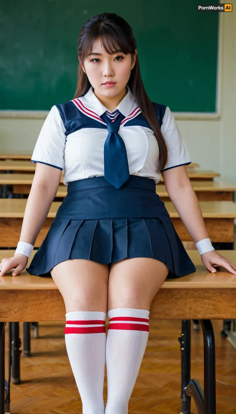 The young woman in the picture was wearing a Japanese high school uniform with long socks, making her look like a real photo. Her naturalistic energy was palpable in the photo, making it a great example of Fujifilm XT4's capabilities