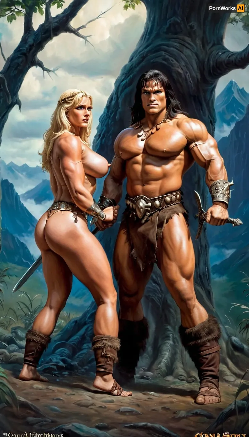 Conan, the Barbarian, was a fearsome warrior with massive muscles and a huge sword. He was skilled in combat and had a reputation for being ruthless in battle. One day, he stumbled upon an ancient fortress that held the key to his