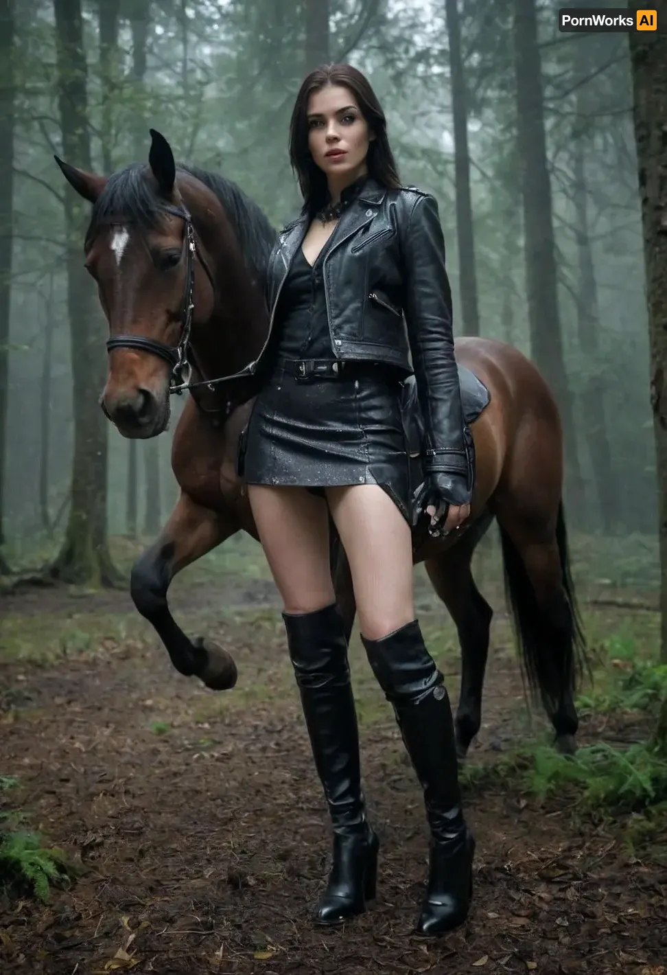 A Femboy with jet-black hair and perfect body was walking through the forest when they noticed a trap set up for them. They quickly realized that it was an intricately detailed trap set up by someone who knew what they were doing. The woman