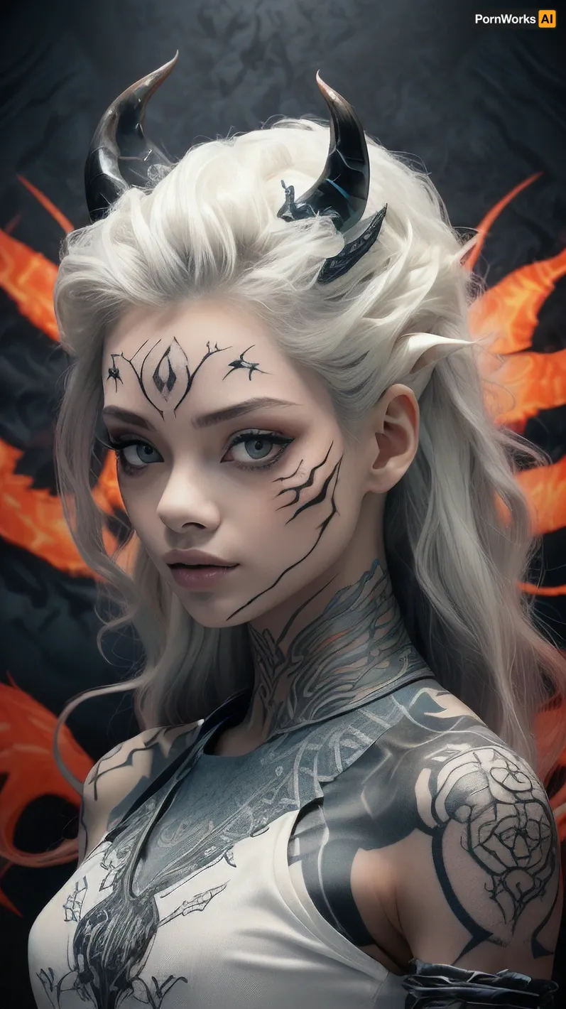 Elsa Jean is a highly detailed and realistic AI-generated picture with high quality skin texture, large lips, symmetrical face, and realistic hair. She has bright blue eyes and short pixie haircut with piercings on them. Her skin is dark