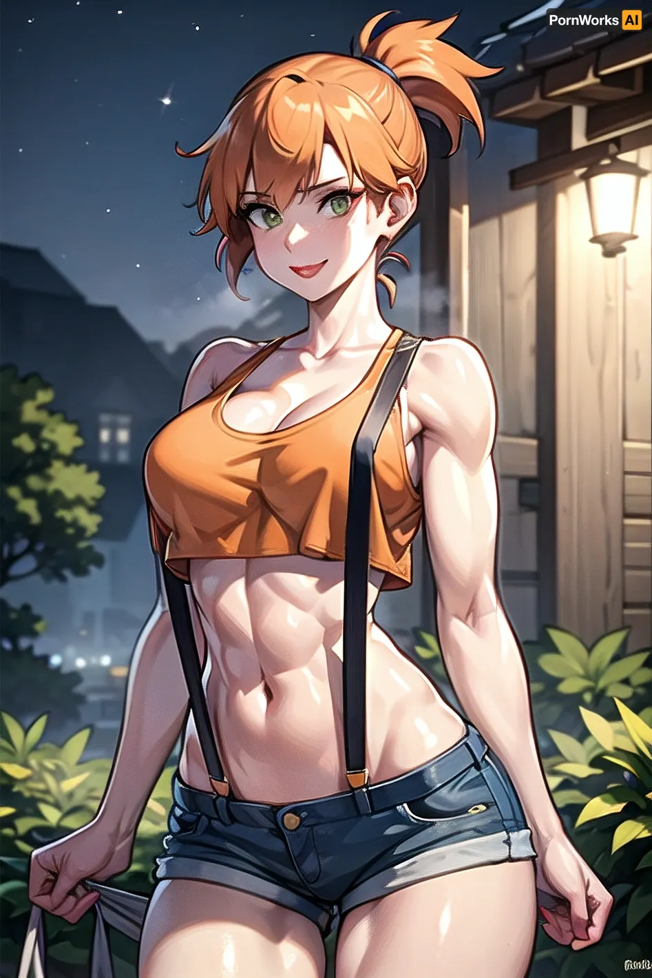 Misty, the AI-generated porn star, was a true work of art. Her perfect skin and toned muscles were the envy of all those who saw her. She had a wide hips and perfectly shaped breasts that were perfectly showcased in her
