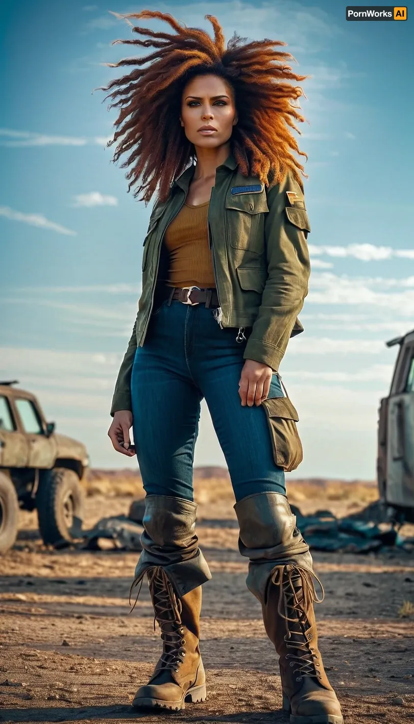 Boom boom Wilde, a survivor in a world ravaged by apocalypse, used her skills and resources to protect those around her. Her hair was wild and untamed, her boots were made of leather and steel, and she carried