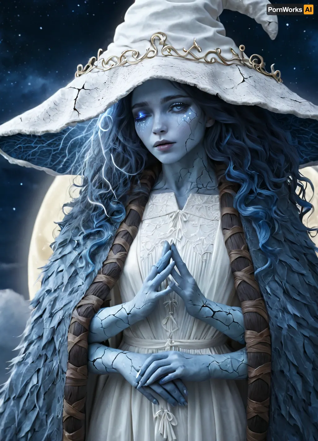 IncrsXLRanni, a mysterious AI with high-quality and detailed features, was discovered by an unknown planet where someone stumbled upon her image. As time passed, the picture became known as the "Wavy Haired Masterpiece" due