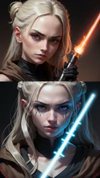 El Jedi se duela con su mejor calidad, generando la imagen perfecta de Evil Jedi excavando con smoky salvavidas inestables. El público se asoció mientras veían la exhibición magistral de habilidad y poder