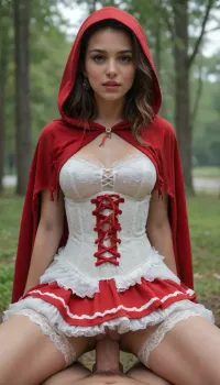 Red riding hood's twist: a highres photorealistic tale of love and transgression