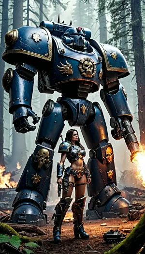 После массовой битвы между Mechabots и Goleafs одна девушка колено на коленях, чтобы молиться. Ее доспехи избиты и отбиты от битвы, но она остается стойкой в своей вере. Воздух есть