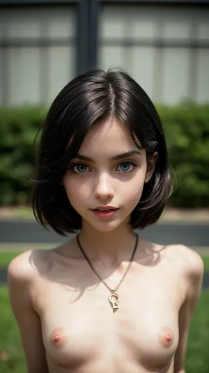 一个漂亮的18岁女孩 面部对称, 完美的照明, 和惊人的化妆 正在一个高档内衣套装。 她的光滑皮肤纹理通过丝袜可见,光滑的嘴唇被略微分割成