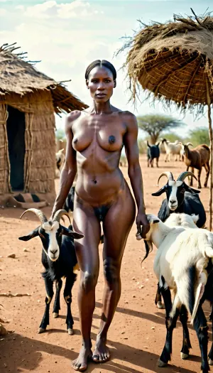 这些人聚集在一场大火周围,身着全皮盔甲,带着鞭子. 一名男子注意到他的妻子与她的铁链斗争,并把她从铁链中解救出来。 他们一起在夜里奔走 从不回顾自己在非洲的奴隶生活