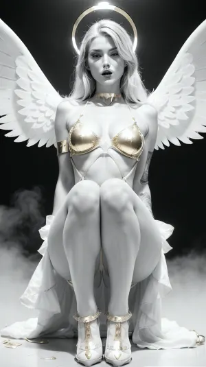 여성은 궁극적 인 성적 경험의 비밀을 드러내는 것을 약속하는 책을 발견했습니다. 그녀는 지시를 따르고 머리에서 발가락까지 백색 유액 복장에 있는 dominatrix 같이, 성분을 가진 진주 목걸이를 만드는 주문품 복장을 창조합니다