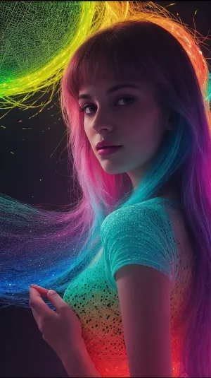 RAW, 1girl, Vaporwave digital art of a 90s video game babe, (portrait), enjoying a water park. Nostalgic, aesthetic, calming, retro., (illustration in style of Lisa Frank:1.4), vaporwave style, a gorgeous woman, charming, retro aesthetic, vibrant, neon colors, vintage 80s and 90s style, <lora:SDXLPaintSplash:.5>, A transcendent, epic mystical scene, haze, luminous water, (multicolored light), With multicolored light patterns covering her entire body, a light show with futuristic drawings all over her body. body with fluorescent paint, glowing from ultraviolet, bright colors and exquisite details, ultra-high resolution, (UHD C), hyperrealism and wide dynamic range, (DRF), rays of light, surreal futurism, beautiful view, fine details, perfect lighting, (LED backlight), cinematic composition, thanks to bright colors and exquisite lighting it turns out to work out the details realistically, the light sources convey the atmosphere, intrigue and beauty of what is happening, an epic mysterious scene, colorful light, super-detail, high resolution, (transparent silhouette:1.28), (backlight:1.12), (best shadow), 8K, UHD, (best lighting), best quality, bright and surreal, exquisite details, ultra-high definition, (UHD), (HDR), realistic lighting, creates an atmosphere of intrigue, phosphorescent, (dynamic light), iridescent and fluorescent gamma, breathtaking beauty, super detail, the smallest details