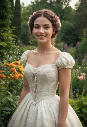 La imagen icónica de Mary Shelley de una hermosa mujer sonriendo en un jardín con un hermoso vestido blanco ahora se encuentra en el Victoria & Albert Museum de Londres, donde sigue inspirando a generaciones de artistas y escritores por igual