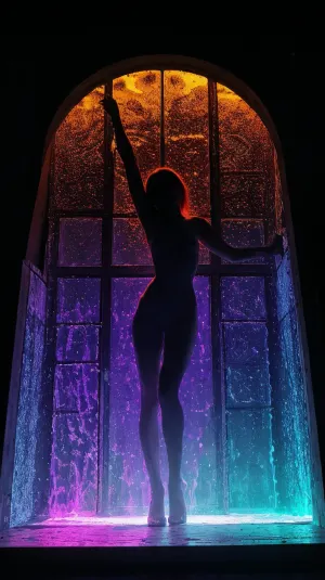 Colour picture of Five pretty, smiling, naked, (jingerhead, blackhead and whitehead girls), young witches, (very beauty russian type different faces, gorgeous naked bodies full of colour cool demonical tattoo), dancing naked around big altar, (big scull), at the daylight in the dark schrine, on sabbat, in light of torches on wall. Cinematography, stylization of a horror film, Gothic, the play of light and shadows, cinematic fiction, low lighting, lots of details, bright sunny colo, surreal atmosphere, complex numerous details, cinematography, high detail.

A transcendent, epic mystical scene, haze, luminous water, (multicolored light), With multicolored light patterns covering her entire body, a light show with futuristic drawings all over her body. body with fluorescent paint, glowing from ultraviolet, bright colors and exquisite details, ultra-high resolution, (UHD C), hyperrealism and wide dynamic range, (DRF), rays of light, surreal futurism, beautiful view, fine details, perfect lighting, (LED backlight), cinematic composition, thanks to bright colors and exquisite lighting it turns out to work out the details realistically, the light sources convey the atmosphere, intrigue and beauty of what is happening, an epic mysterious scene, colorful light, super-detail, high resolution, (transparent silhouette:1.28), (backlight:1.12), (best shadow), 8K, UHD, (best lighting), best quality, bright and surreal, exquisite details, ultra-high definition, (UHD), (HDR), realistic lighting, creates an atmosphere of intrigue, phosphorescent, (dynamic light), iridescent and fluorescent gamma, breathtaking beauty, super detail, the smallest details