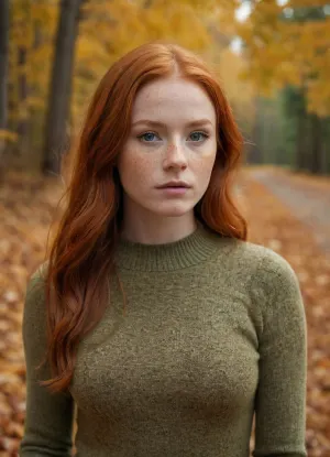 20歳の赤毛とフレークとタイトなセーターのドレスは、彼女の携帯電話で自分の写真を見たときに通りを歩いていました。 そこで、自分がどれだけ変化したかは信じられませんでした。 絵が彼女を見せた