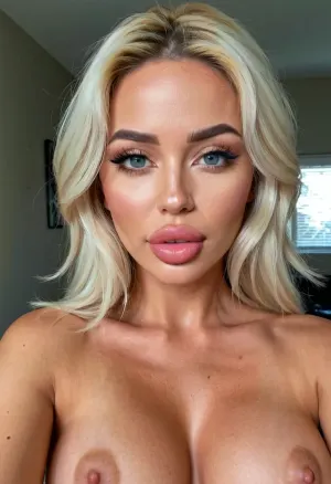 A 19-year-old bimbo slut underwent a series of cosmetic procedures to enhance her appearance, including a combination of plastic surgeries. She had high quality, highly symmetrical face, foxy eyes, and unnatural fake look. Her lips