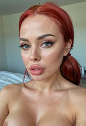 A 19-year-old bimbo slut flaunted her ultra-sophisticated face with maximum plastic surgeries, including silicone injections, lip fillers, and cheek fillers. Her natural beauty was enhanced with a foxy smile and high