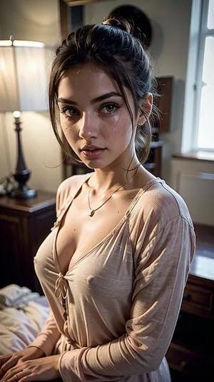 隔壁的女孩是个令人惊叹的迷人女孩 她的无辜的脸和诱人的睡衣。 她有一个清晰的面孔和最高质量的照片 现实的图片是低光度的。 她有完美的马尾 完成她的阿玛图尔照片 现实的杰作