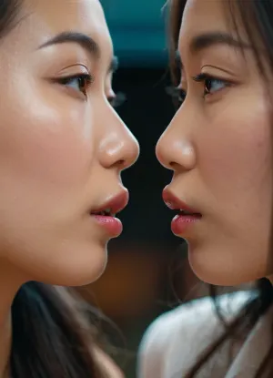 Zwei Mädchen, ein Chinese und ein Japaner, saßen in der Nähe, ihre Augen verriegelten sich auf den Lippen. Sie konnten nicht widerstehen, ein Bild von einer Katze auf ihren Telefonen zu machen, und wie sie sich für den Kuss, ihre Lippen anlehnten Zwei Mädchen, ein Chinese und ein Japaner, saßen in der Nähe, ihre Augen verriegelten sich auf den Lippen. Sie konnten nicht widerstehen, ein Bild von einer Katze auf ihren Telefonen zu machen, und wie sie sich für den Kuss, ihre Lippen anlehnten