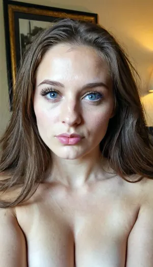 A 34-year-old Ukrainian prostitute with a square face, wide jawline, and small chin had luxurious long hair that was light brown in color and slightly plump hands