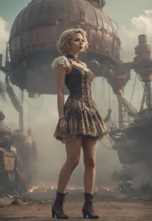 सुनहरे बालों वाली महिलाओं और स्टीमपंक कला के लिए प्यार प्रौद्योगिकी और नवाचार की इस दुनिया में खड़ा था। स्मोकस्टैक्स और स्टीम इंजन के साथ उनके जटिल डिजाइन ने उसे बाकी हिस्सों से अलग कर दिया