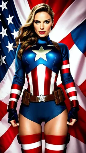 Uma vez, havia uma garota chamada Capitão América que adorava usar seu uniforme vermelho e branco. Ela era a capitão da equipa americana de super-heróis, e sempre levou a sua equipa à vitória. Um dia, durante uma missão, ela