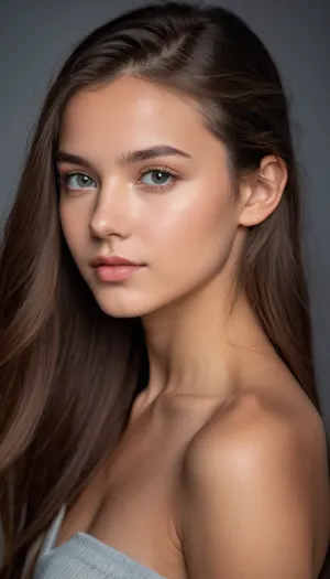 Der junge professionelle Fotograf nahm einen einfachen Schuss des 18-jährigen Mädchens, das ein sexy schwarzes und graues Outfit trug. Er nutzte die Fujifilm XT3 Kamera, um ihr glattes gerades Haar, schmale Taille und hohe Qualität zu erfassen