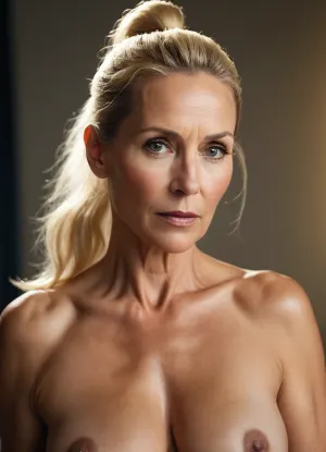 Una donna di 45 anni con capelli biondi e corpo semi nudo era seduto davanti al suo computer, guardando una foto di se stessa in un vestito sexy. Sapeva che era molto sexy e aveva un aspetto fulmine morbido sul suo viso