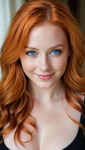 The young woman with orange hair was sitting in front of her computer, typing away furiously. She had a blank expression on her face as she worked, but her eyes were fixed on the screen. Suddenly, she stopped typing and reached for her phone