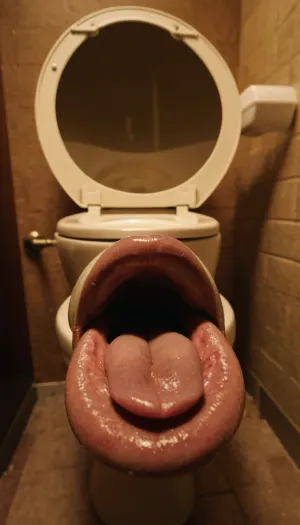 एक ऐ-generated अश्लील तस्वीर के लिए एक आदेश खुला मुँह