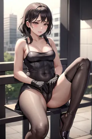 一个年轻女子在公共场合看着一个男子手淫, 被他高耸的 cro和肌肉的建筑所激起