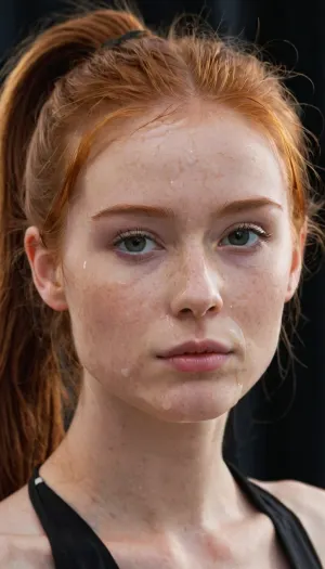 21歳の女性は、彼女の目を引く写真に立ち向かったときにソーシャルメディアで自分の写真をスクロールしていました。 女性の顔のクローズアップのポートレートで、口から口に横たわって下の床に