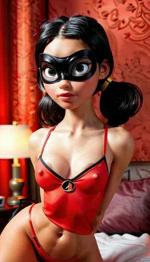 Una giovane donna di nome VioletParr della serie di incredibili è mostrata in una splendida foto con il suo corpo perfetto e la faccia bella. La foto è stata scattata con la fotocamera Canon EOS R3 e presenta qualità 8k ad altissima risoluzione. La foto è