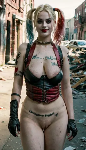 Harley Quinn stumbled 에 an 버려진 건물 그 was been turn into the 포르노 스튜디오. 그녀는 상황과 포즈 provocatively 포르노 콘텐츠에 대한 그녀의 비밀 주물을 위해하기로 결정했습니다. 마크맨으로 그녀의 기술은 테스트에 넣어 때