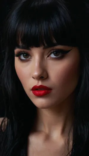 Il mascara della donna è stato rovinato dal pesante eyeliner e mascara che ha dovuto indossare, quindi è andata allo studio fotografico per risolverlo. Ha usato un 50mm Canon EOS R5 con un iperdettaglio, ultra-alti
