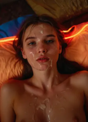 Молодая девушка лежала обнаженной и покрытой смолой, ее тело болело от интенсивного секса с ее парнем. Она знала, что боль будет стоить того, поскольку он фотографировал ее тело для своей коллекции