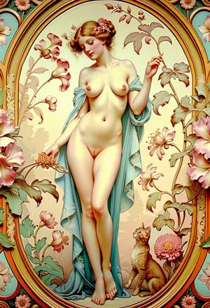 玛丽亚的复杂壁纸和加斯韦特的草图被藏在奢华的豪宅中,而安娜的淘气形状则通过她的植物图案壁纸可见. 性爱者的潜意识的色情形状 隐藏在几处