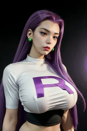 Jessie, 팀 로켓의 지도자, 강력하고 intimidating 여성이었다. 그녀의 피어싱 파란 눈은 사람의 영혼을 통해 pierce 할 수 있습니다. 그녀의 날카로운 혀와 작물 정상은 그녀의 toned abs 및 완벽하게 sculpted breasts를 보여주었습니다. 그녀가 서