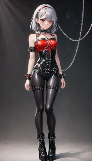 那女孩站在镜子前,欣赏着她的衣服。 她一直喜欢古怪的服装 这件也不例外 红色的阴道 完美地拥抱着她的曲线 突出她的乳房 并强调她的腰部