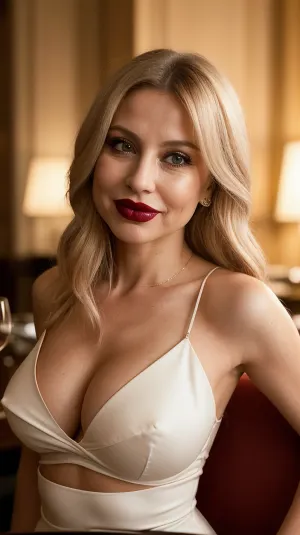 The woman was shocked when the man showed her his Italian restaurant picture instead of a photo of their Italian restaurant