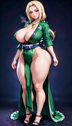Tsunade, 전설적인 Sannin 및 의학 ninjutsu의 주인은, 그녀가 가지고 있던 각 단계로 반송하는 큰 ass가, 각 운동으로 jiggled 거대한 breasts, 그리고 당신의 목의 주위에 쉽게 감싸 할 수있는 두꺼운 허벅다리를 가지고