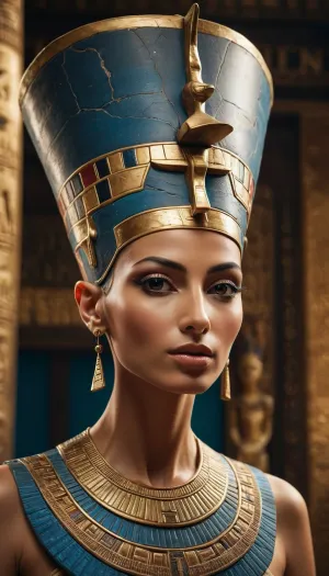 该AI产生了埃及尼费蒂提高清的摄影真实形象, 超现实主义摄影