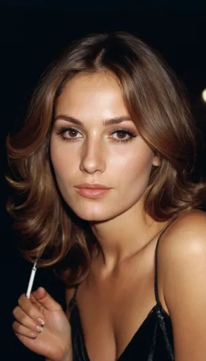 1970 yılında, 30'larında bir moda modeli, ağzından asılı bir sigara ile karanlık odada fotoğraflandı. Makyaj yaptı ve kötü aydınlatma ile kısa bir elbise giyiyordu. Fotoğraf gece saatlerinde çekildi ve o zaman aldı