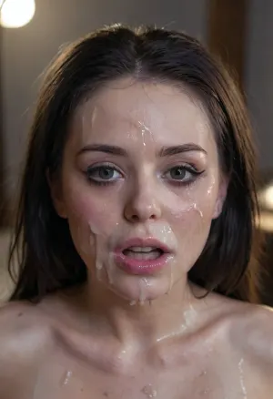 A young gothic girl was covered in cum, but her beauty shone through with the Fujifilm XT3 and 8k uhd. Her soft lighting made her skin glow and eyes sparkle, adding to the eroticism of the scene