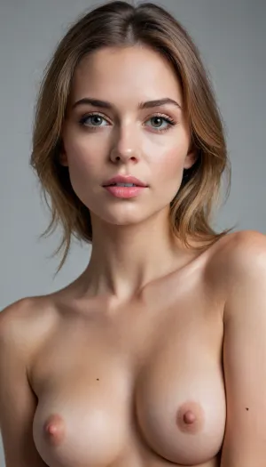 *Ultra-realistische, hochauflösende Studio-Porträtfotografie einer etwa 25-jährigen, attraktiven Influencerin mit leicht gebräunter Haut und einem sehr natürlichen, jedoch leicht sinnlicheren Make-up-Look. Sie blickt selbstbewusst und direkt in die Kamera. Ihr Haar ist mittellang, haselnussbraun, weich gewellt und fällt locker über ihre Schultern. Die Beleuchtung ist weich, aber formt ihre Gesichtszüge und Körpersilhouette dezent, mit subtilen Highlights auf ihren Wangenknochen.

Sie trägt ein hochwertiges, leichtes Lingerie-Set in Cremeweiß aus feiner Seide, mit subtiler Spitze an den Rändern – stilvoll und ästhetisch, nicht aufdringlich, sondern geschmackvoll und edel. Dazu trägt sie zierliche, goldene Accessoires, ein feines Halskettchen, schmale Creolen und ein dünnes Armband, die einen Hauch von Eleganz verleihen. Die Pose ist entspannt, mit leicht geneigtem Kopf, einer sanften Körperdrehung und einem lockeren, aber anmutigen Schulterfall. Das Gesamtbild vermittelt ein Gefühl von Intimität und Selbstbewusstsein ohne dabei vulgär zu wirken.

Der Hintergrund ist minimalistisch und unscharf, in warmen Off-White- und Beigetönen gehalten, um den Fokus voll auf sie zu legen. Aufgenommen mit einer hochauflösenden Vollformatkamera, 50mm Prime-Objektiv, f/2.8, weiches, schmeichelhaftes Studiolicht, das ihre natürliche Hautstruktur, feine Poren und leichte Glanzeffekte auf den Lippen erkennen lässt. Kein übermäßiges Glätten, kein künstlicher KI-Look – alles soll wirken, als wäre es ein reales, professionelles OnlyFans-Content-Set, passend für einen erstklassigen, exklusiven Feed.*