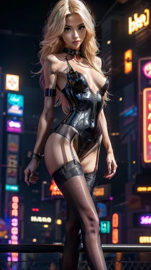 the whole girl visible in the frame, ultra realistic smart incredibly beautiful seductive face, young escort woman, super model, 18 years old, (slim), long very shapely legs, narrow waist, looks directly at the viewer, (in cyberpunk las vegas), (stockings, lingerie, long legs, perfect legs, no penties, sensual Seductive, big eyes, beautiful eyes:1.2), long blonde hair, (seduce, sexy, wants to fuck:1.1), (white skin. smile:1.1), in the casino, HDR photo, best quality, ultra-detailed, masterpiece, finely detail, highres, 8k wallpaper, photorealistic, perfect illumination, best shadow, best shot, soft lighting, <lora:weight_slider_v2:-1>, <lora:more_details:.5>, Cyberworld, <lora:Cyberworld_20230622141420:.5>
