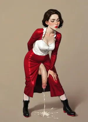 futanari, futa sex, fisting, blank background, alone, massive milking boobs, painful expression, skating, jerking, in a fancy room, cum squirts, massive cock and balls, passion, closed eyes, gigantic flaccid cock, incase, style, <lora:287175_training_data:1>, <lora:A_SHort_Cut_v3_SDXL:.5>