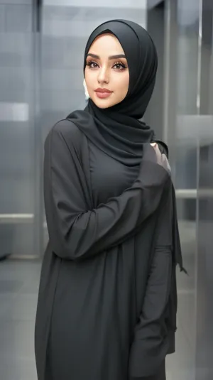 wearing black hijab