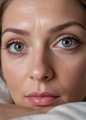 Mature woman, 60 years old, (chin resting on her bed with her big ass filling the frame behind her face, facing directly into the camera, plow cam, face down ass up), (ultra realistic, realistic, photorealistic, photo realistic, photorealism, photo realism), (maximum quality, ultra-detailed, insanely detailed, highly detailed, high quality, uncompressed, raw source photograph, raw image, dslr), (highly detailed eyes, high resolution eyes, high quality eyes, highly detailed hair), (same color eyes, symmetric eyes, matching eyes, detailed eyes, detailed iris, detailed pupils, limbal ring around iris, perfectly round iris, perfectly round pupils), (expressive eyes, striking eyes, captivating eyes, mesmerizing eyes, glittering eyes, Fae eyes)