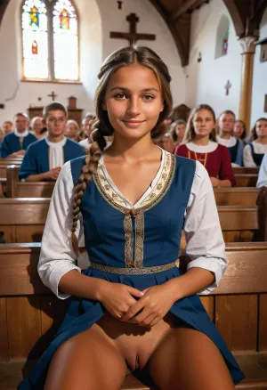 Silencio vulnerable: un momento soleado en el corazón de Eslovenia - una imagen clave de una mujer joven en el atuendo tradicional