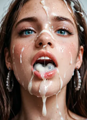 (two huge veiny cocks on the head), close up, sick cum explosion, cum everywhere, ((cum drooling))