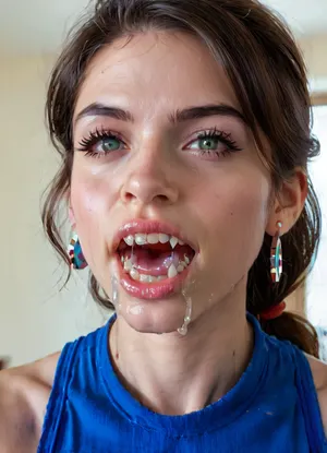 masterpiece, realistic, detailed, photorealistic, good lighting, pale veiny milf, (mind controlled by curse:1.3), ((cursed veins), (detailed bulging vein texture:1.13)), (possessed:1.15), (drooling saliva from her mouth:1.2), (cloudy eyes), (very torn clothes:1.2), in a gym, (gaping pussy), (dragon claws), (growing sharp dragon fangs)